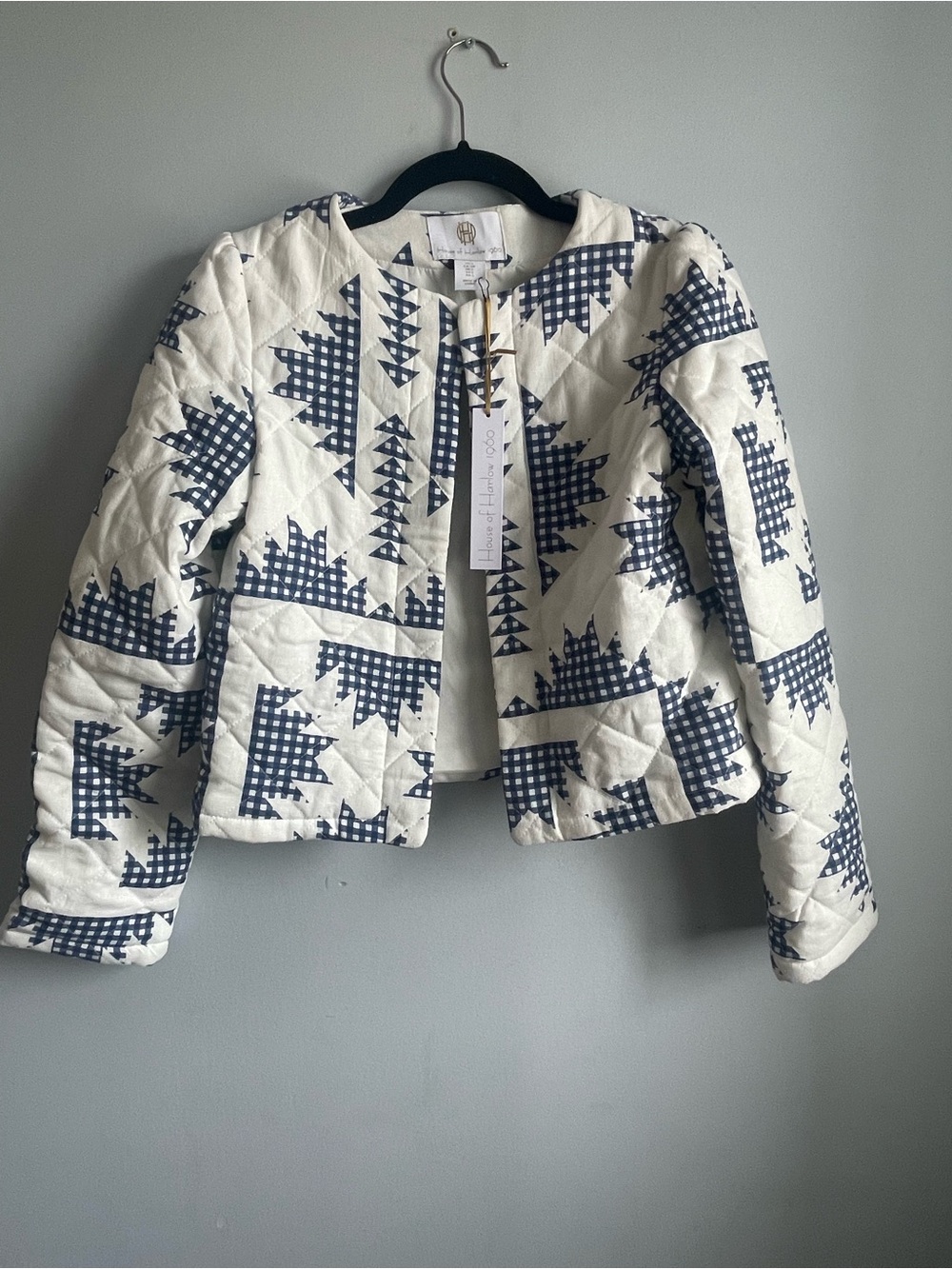 NWT House of Harlow 1960 Women’s Quilted Open-front Cropped Puffer Jacket Size S